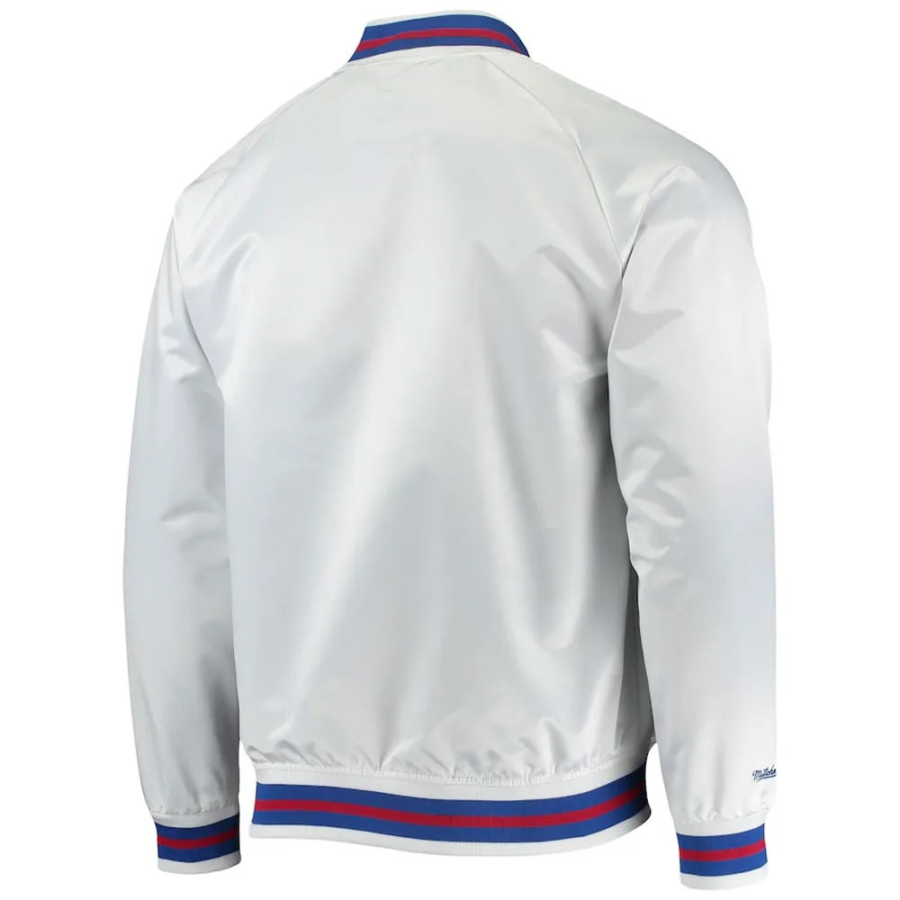 Philadelphia 76ers Sixers Satin Full-Snap Jacket