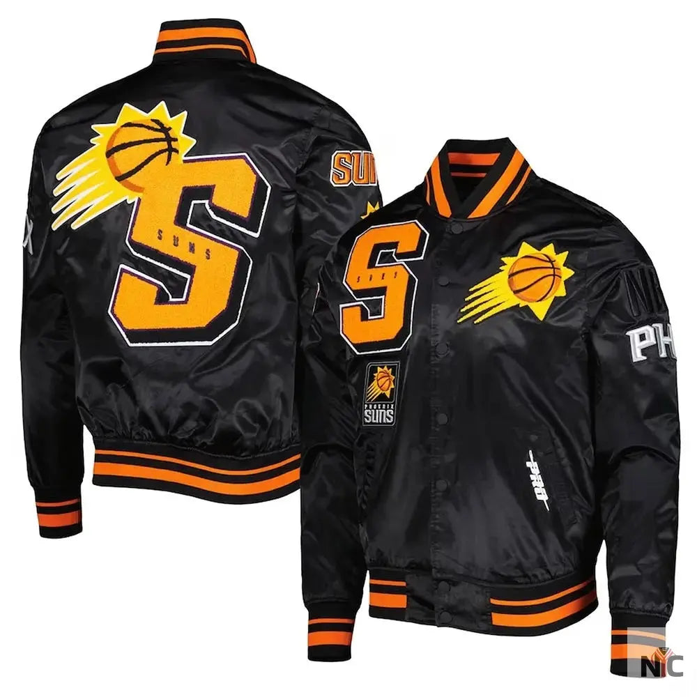 Phoenix Suns Mash Up Black Satin Jacket NYC Jackets