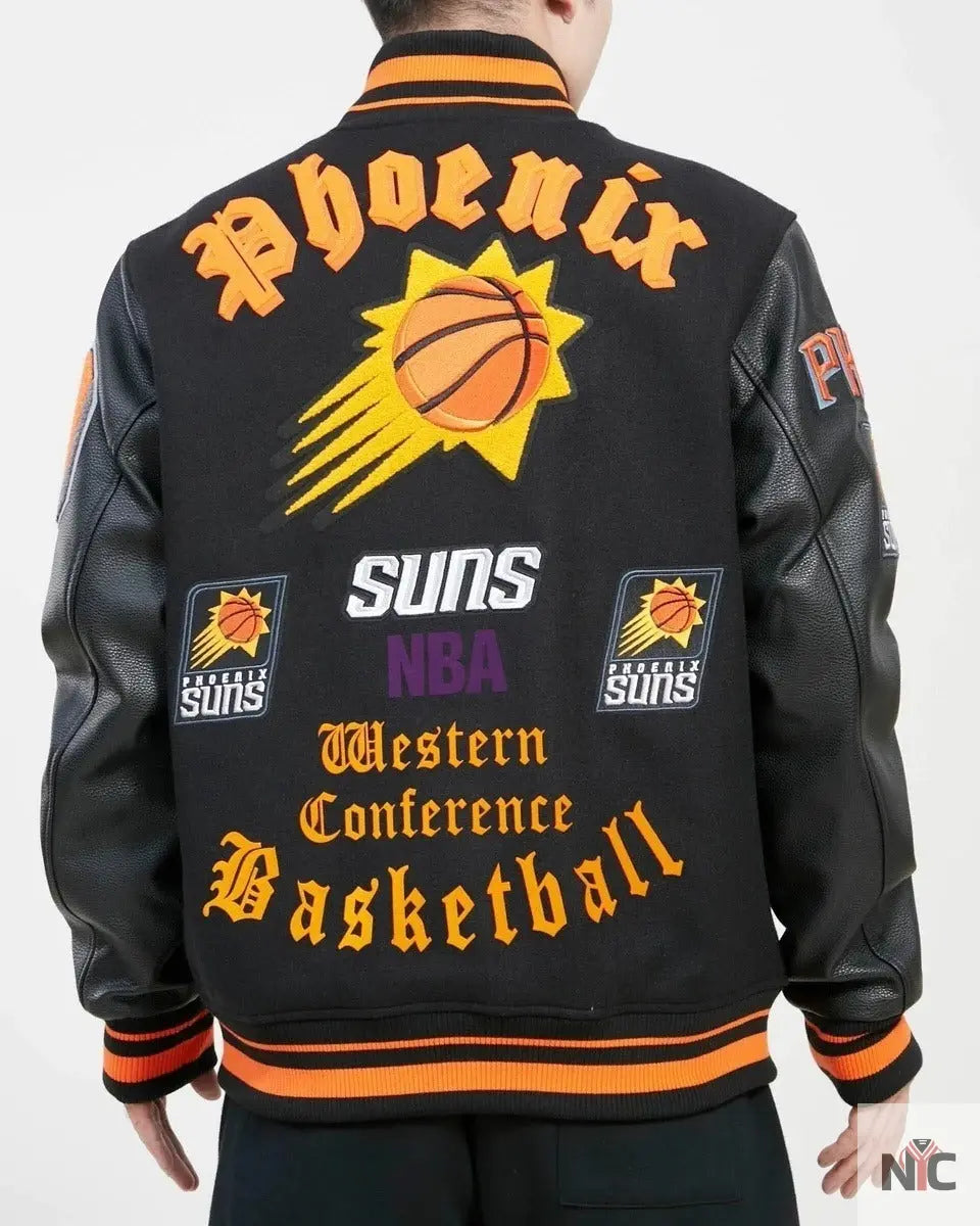 Phoenix Suns Old English Logo Varsity Jacket NYC Jackets