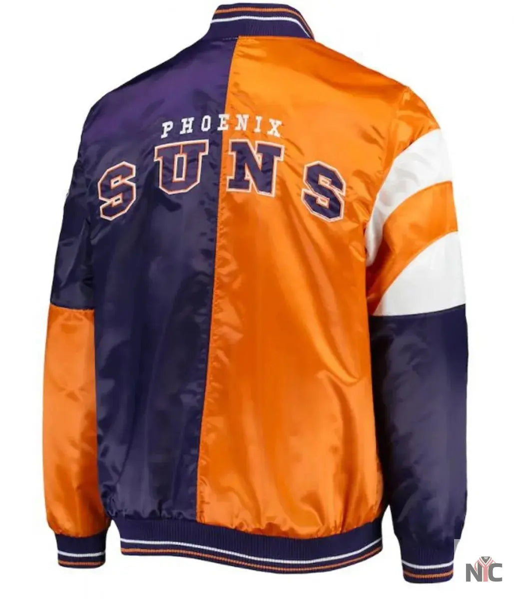 Phoenix Suns Orange and Purple Varsity Starter Jacket NYC Jackets
