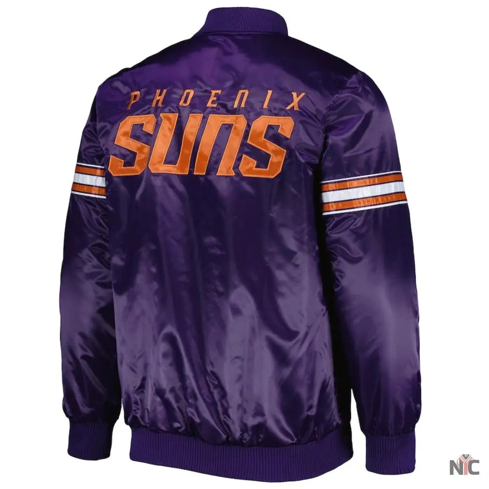 Phoenix Suns Pick & Roll Full-Snap Satin Varsity Jacket NYC Jackets