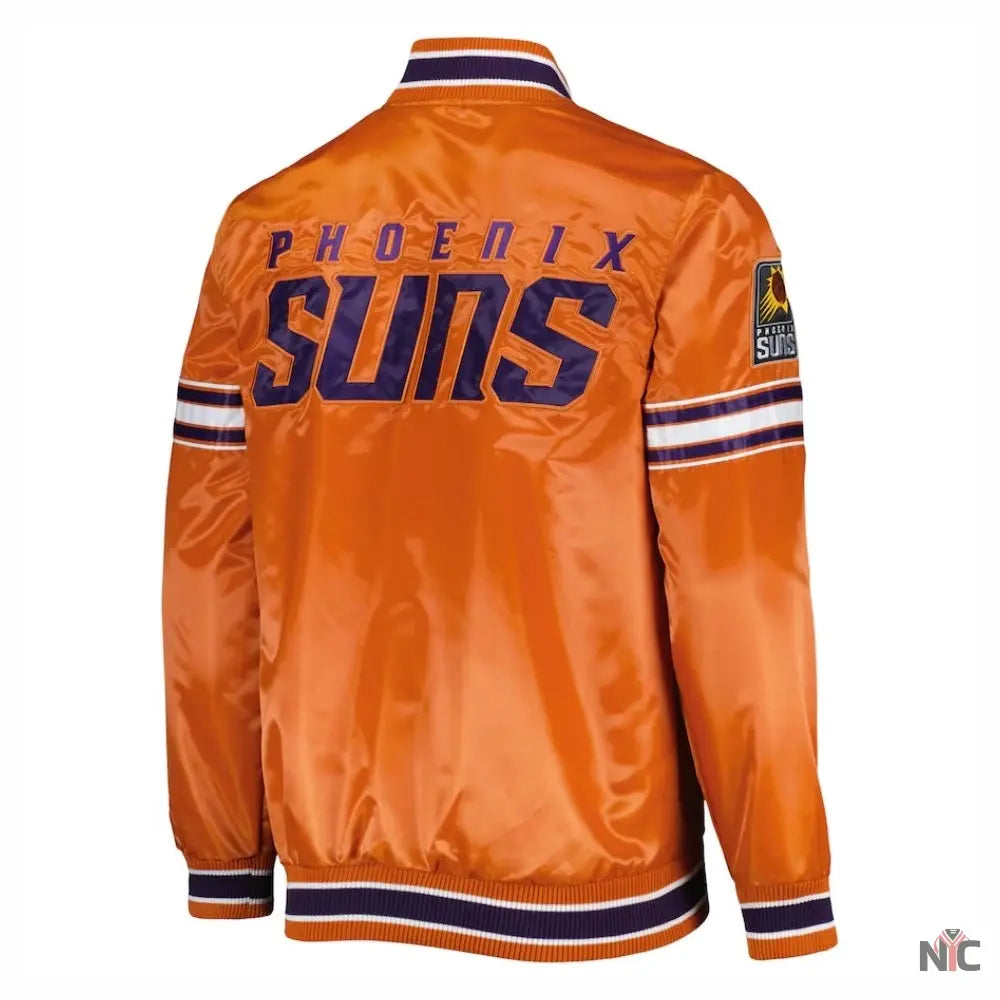 Phoenix Suns Pick & Roll Full-Snap Satin Varsity Jacket NYC Jackets