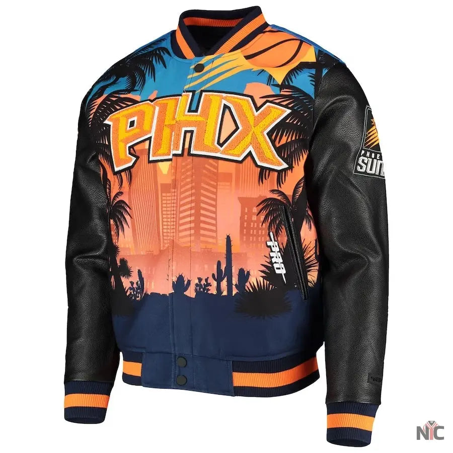 Phoenix Suns Team Remix Varsity Full-Zip Jacket NYC Jackets