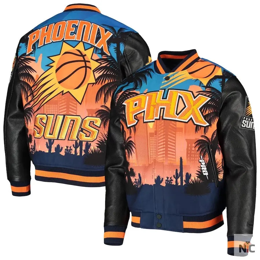 Phoenix Suns Team Remix Varsity Full-Zip Jacket NYC Jackets