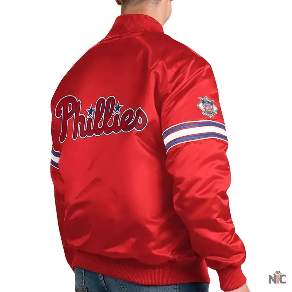 Pick & Roll Philadelphia Phillies Varsity Satin Jacket NYC Jackets