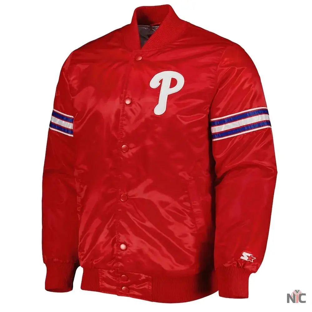 Pick & Roll Philadelphia Phillies Varsity Satin Jacket NYC Jackets