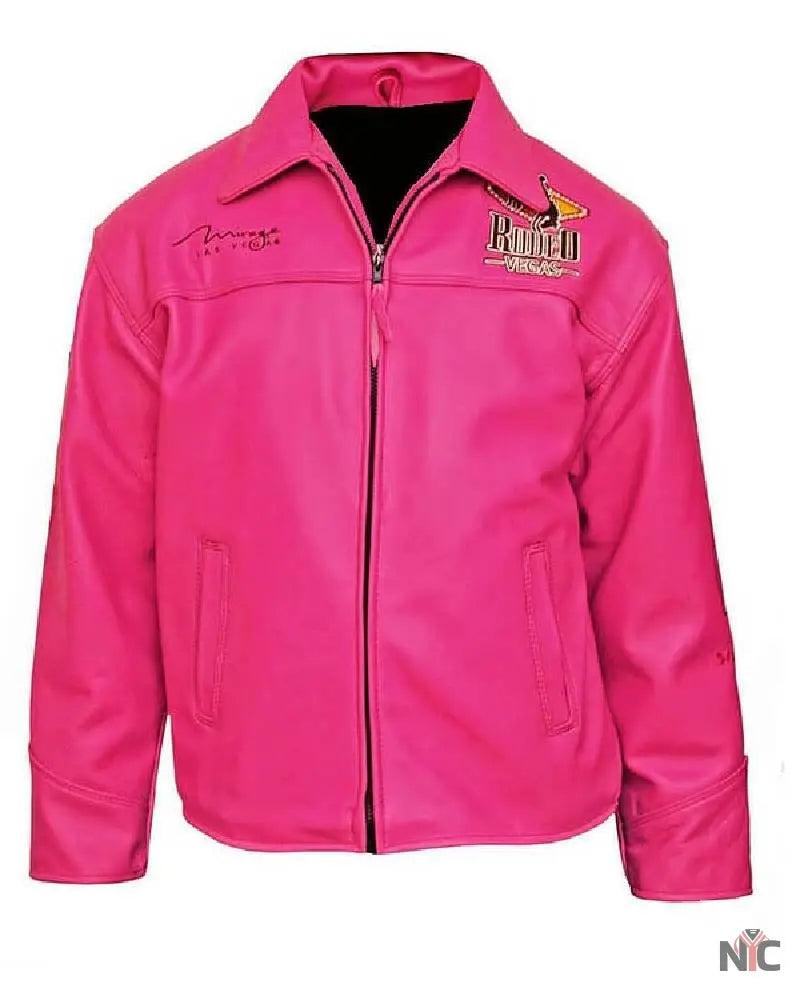 Pink Las Vegas Rodeo Mirage Wrangler Leather Jacket NYC Jackets