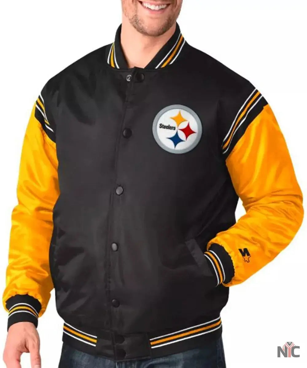 Pittsburgh Steelers Starter Varsity Satin Jacket NYC Jackets