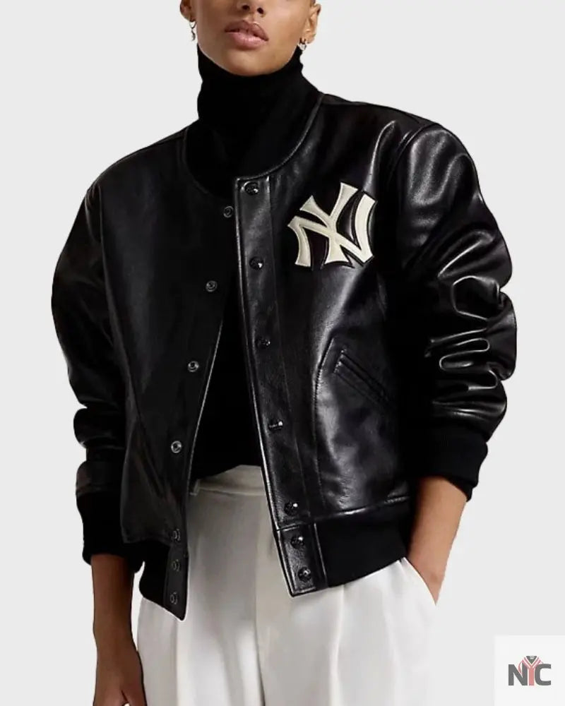 Polo Ralph Lauren Yankees Leather Jacket NYC Jackets