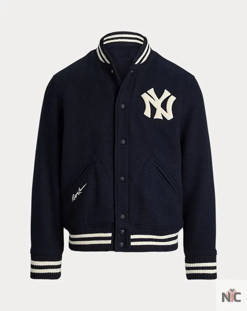 Polo Ralph Lauren Yankees Navy Varsity Jacket NYC Jackets