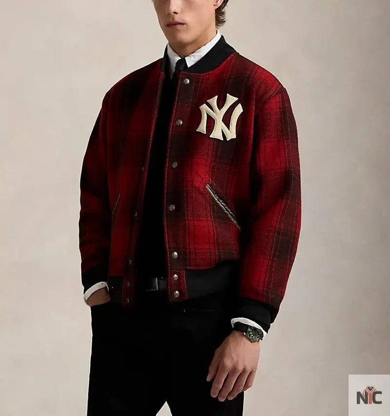 Polo Ralph Lauren Yankees Plaid Jacket NYC Jackets
