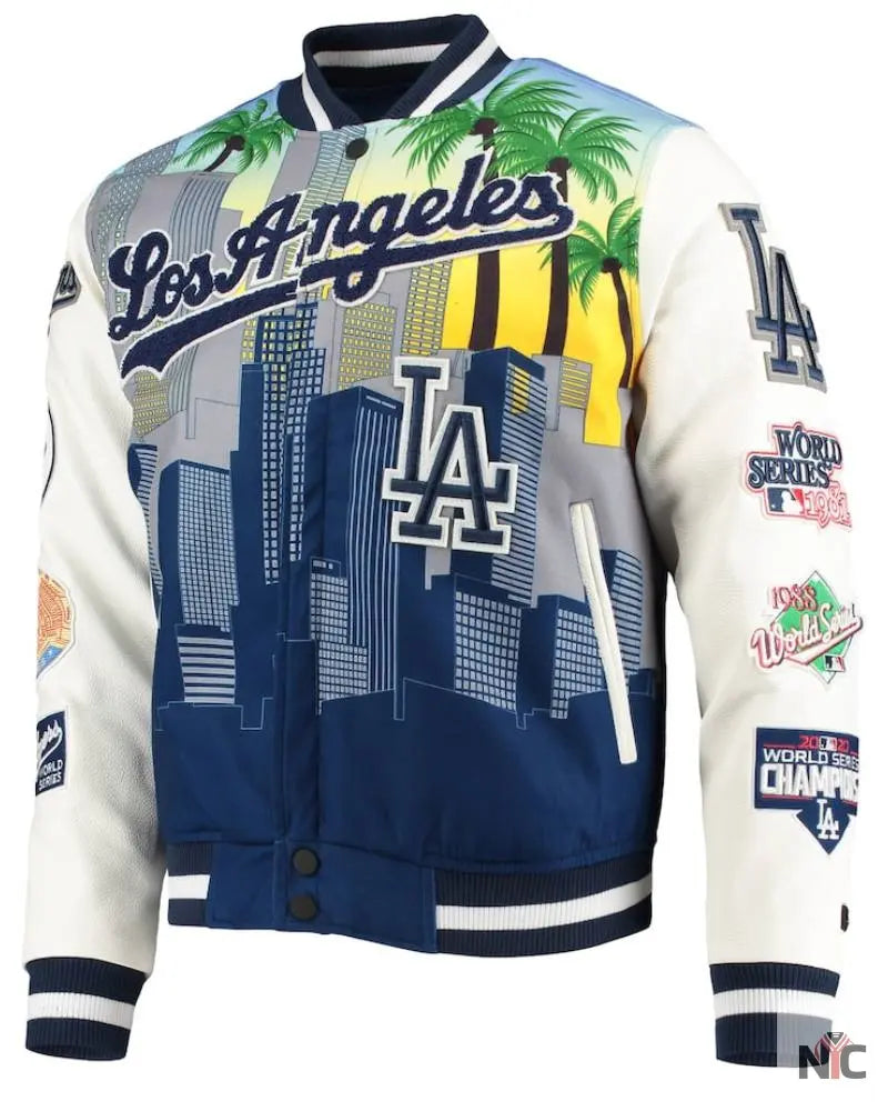 Pro Standard White Los Angeles Dodgers Varsity Jacket NYC Jackets