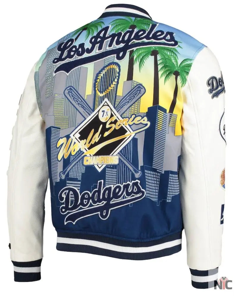Pro Standard White Los Angeles Dodgers Varsity Jacket NYC Jackets