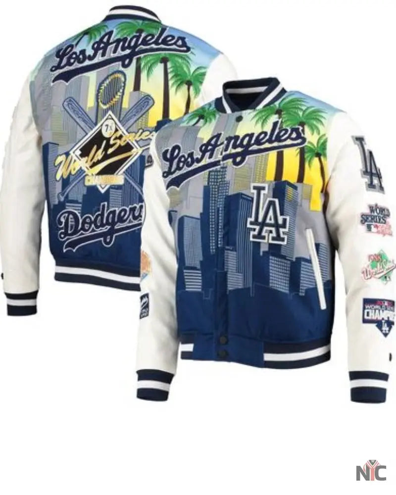 Pro Standard White Los Angeles Dodgers Varsity Jacket NYC Jackets