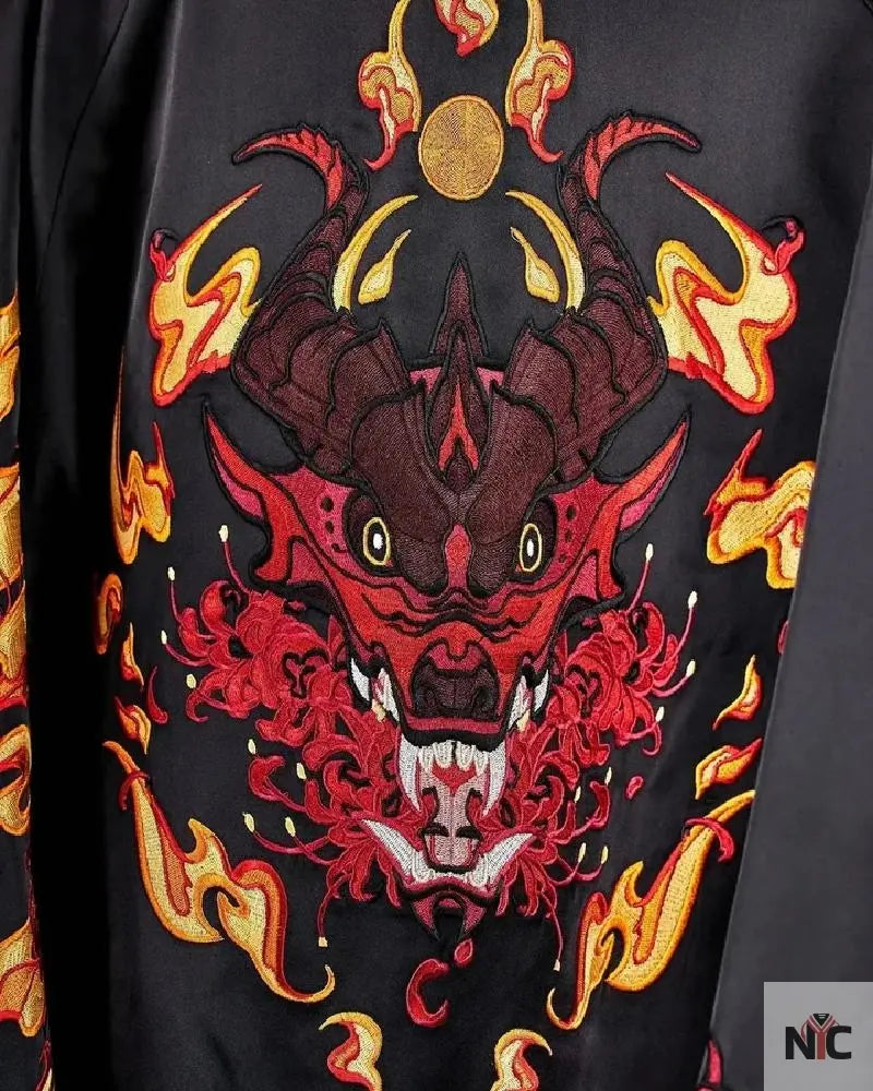 Red Dragon Sukajan Bomber Jacket NYC Jackets