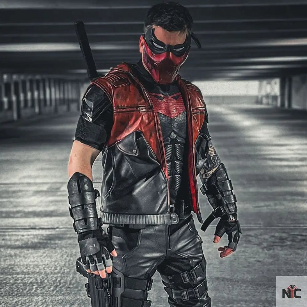Red Hood Vest NYC Jackets