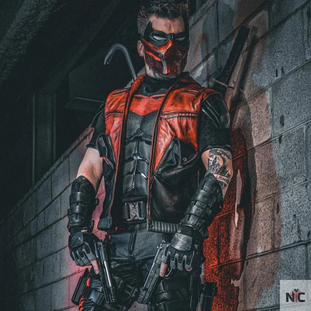 Red Hood Vest NYC Jackets