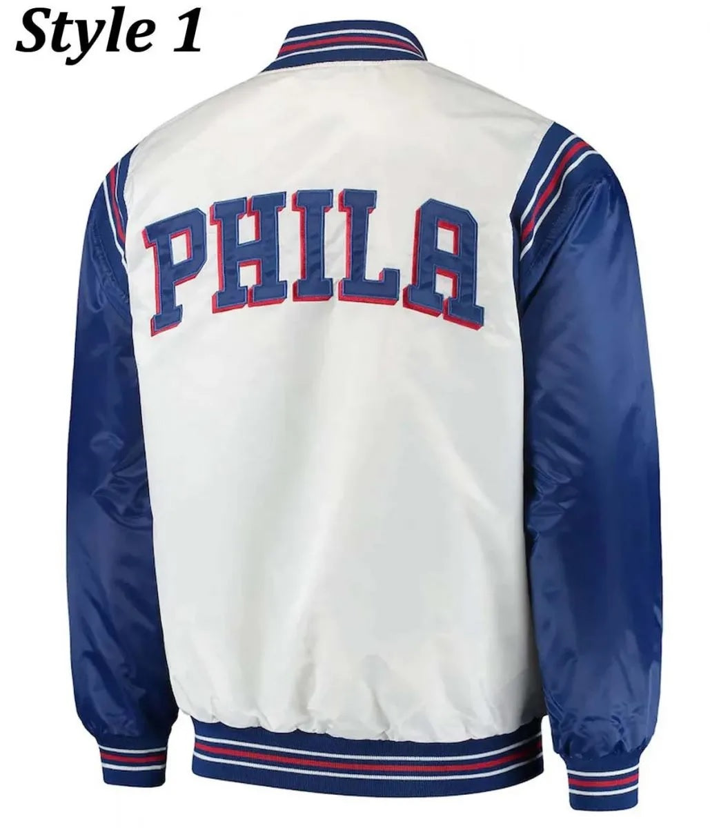 Renegade Philadelphia 76ers Full-Snap Satin Jacket