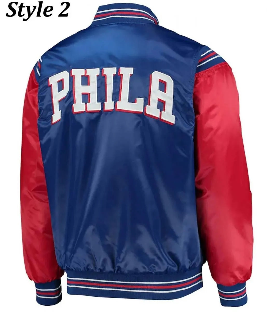 Renegade Philadelphia 76ers Full-Snap Satin Jacket