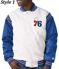 Renegade Philadelphia 76ers Full-Snap Satin Jacket