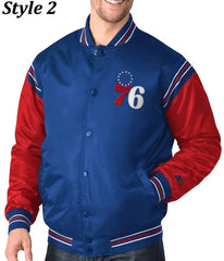 Renegade Philadelphia 76ers Full-Snap Satin Jacket