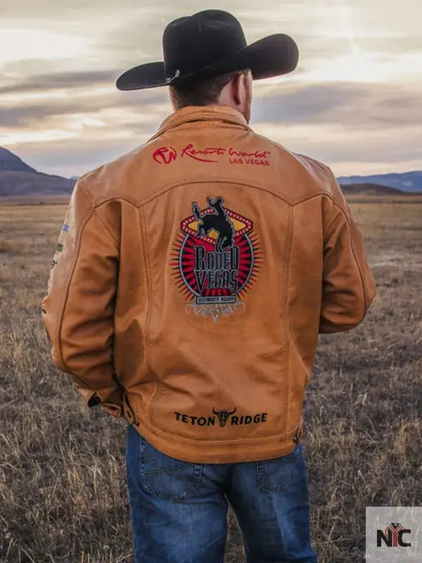 Rodeo Vegas 2024 PFR Brown Leather Jacket NYC Jackets