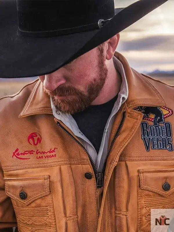 Rodeo Vegas 2024 PFR Brown Leather Jacket NYC Jackets