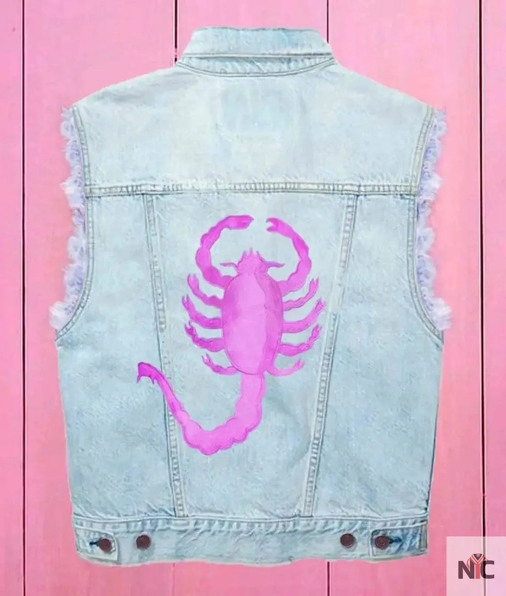 Ryan Gosling Barbie Blue Denim Vest NYC Jackets