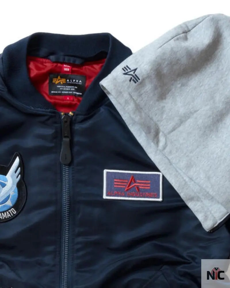 STRICT-G x ALPHA Mobile Suit Gundam SEED FREEDOM Light MA-1 Natus Jacket NYC Jackets