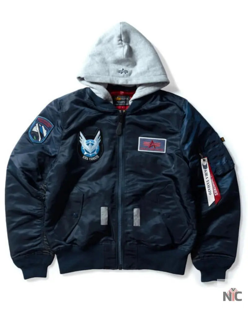 STRICT-G x ALPHA Mobile Suit Gundam SEED FREEDOM Light MA-1 Natus Jacket NYC Jackets