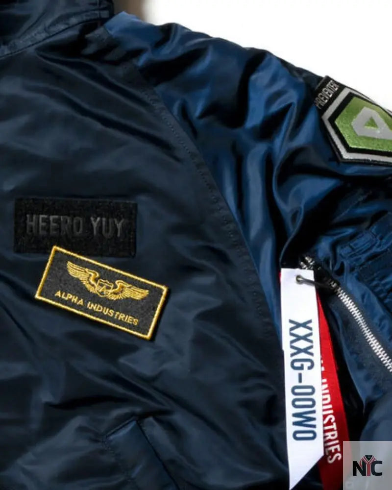 STRICT-G x ALPHA Mobile Suit Gundam Wing Endless Waltz Heero Yuy N-2B Jacket NYC Jackets