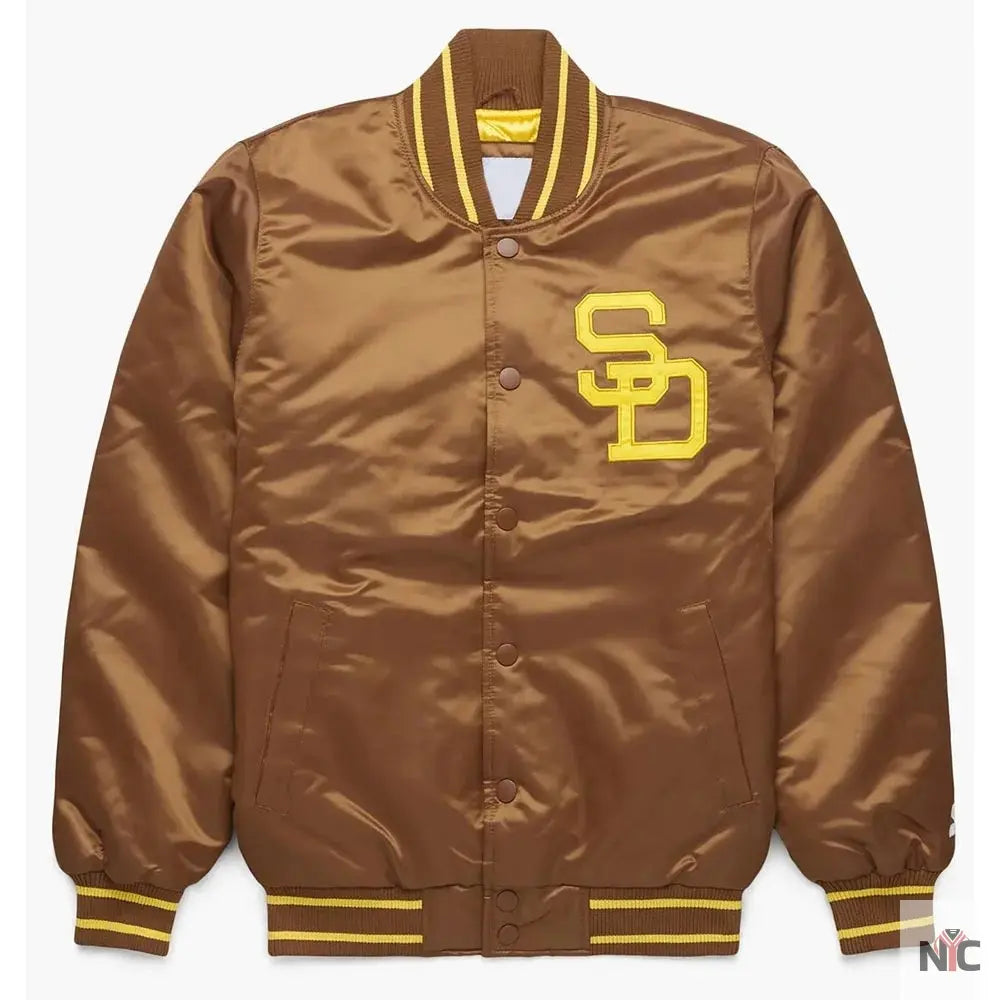 San Diego Padres Brown Bomber Jacket NYC Jackets