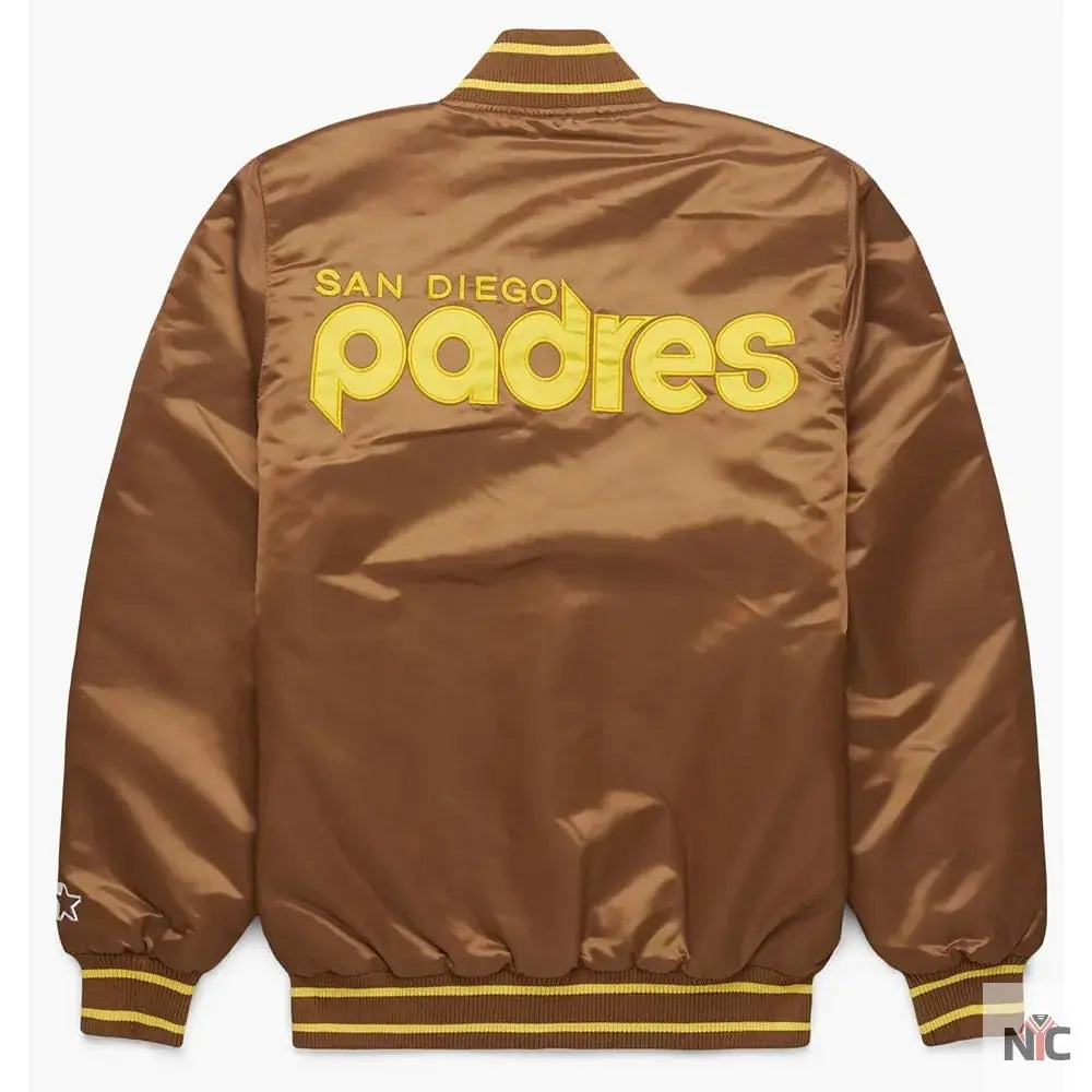 San Diego Padres Brown Bomber Jacket NYC Jackets