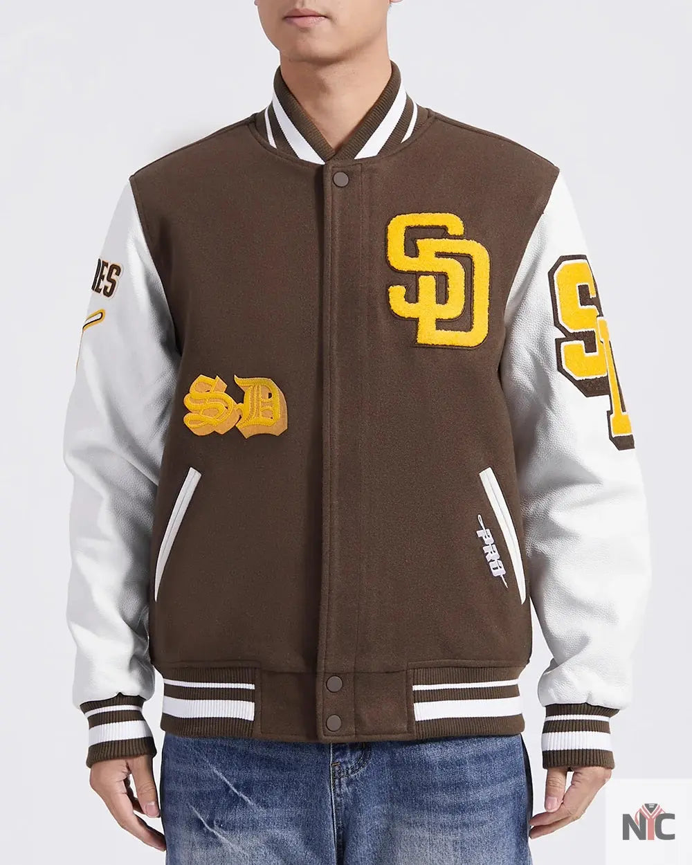 San Diego Padres Old English Varsity Jacket NYC Jackets