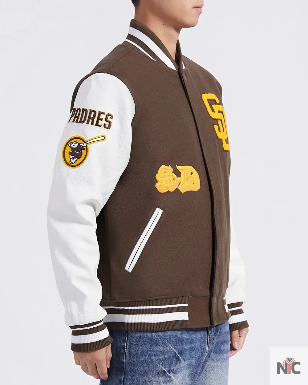San Diego Padres Old English Varsity Jacket NYC Jackets