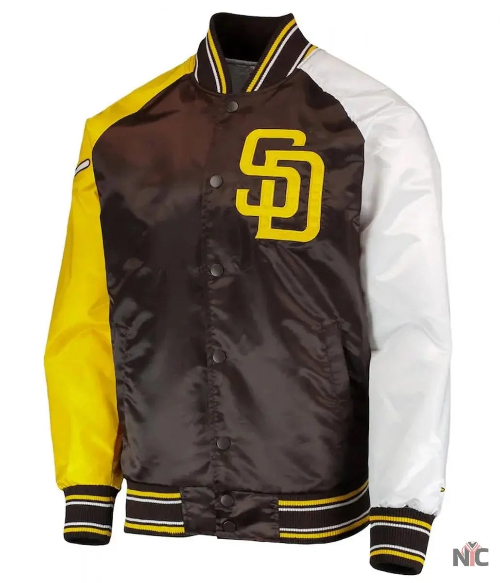 San Diego Padres Raglan Reliever Varsity Jacket NYC Jackets