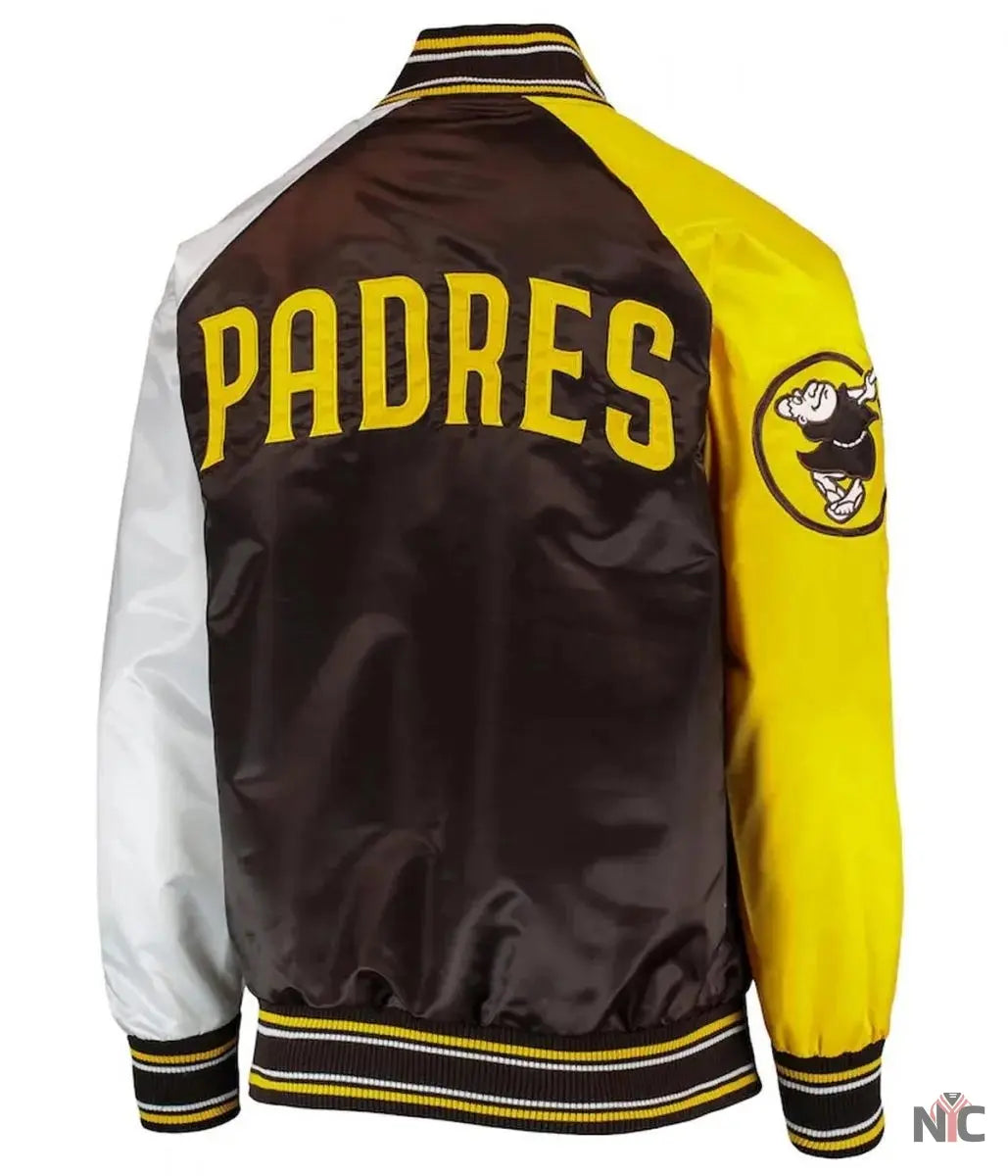 San Diego Padres Raglan Reliever Varsity Jacket NYC Jackets