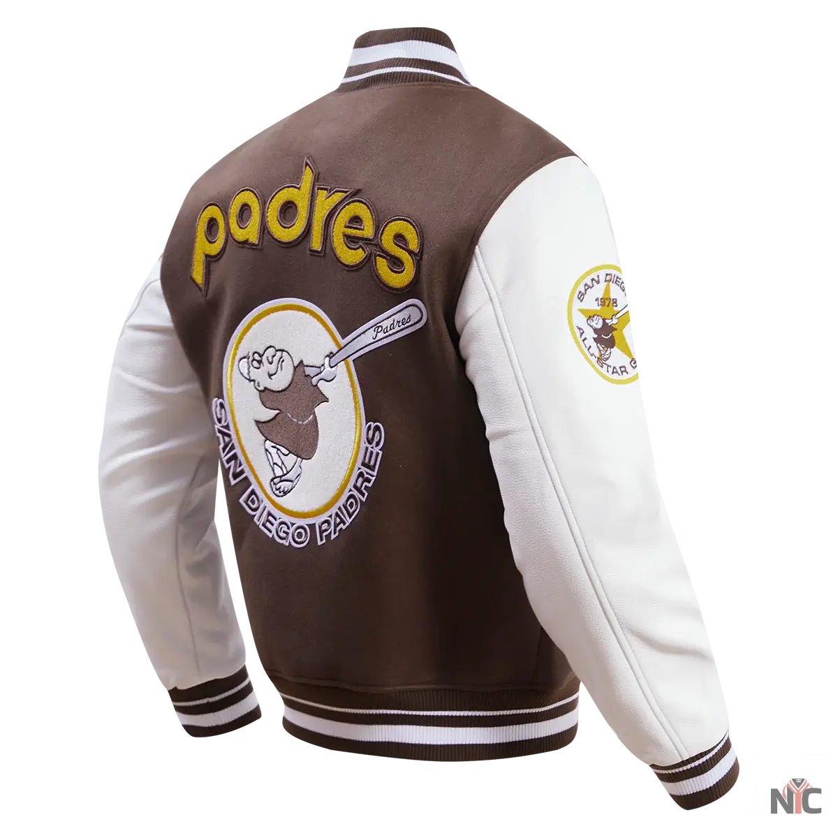 San Diego Padres Retro Classic Rib Wool Varsity Jacket NYC Jackets