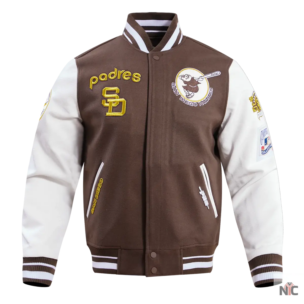 San Diego Padres Retro Classic Rib Wool Varsity Jacket NYC Jackets