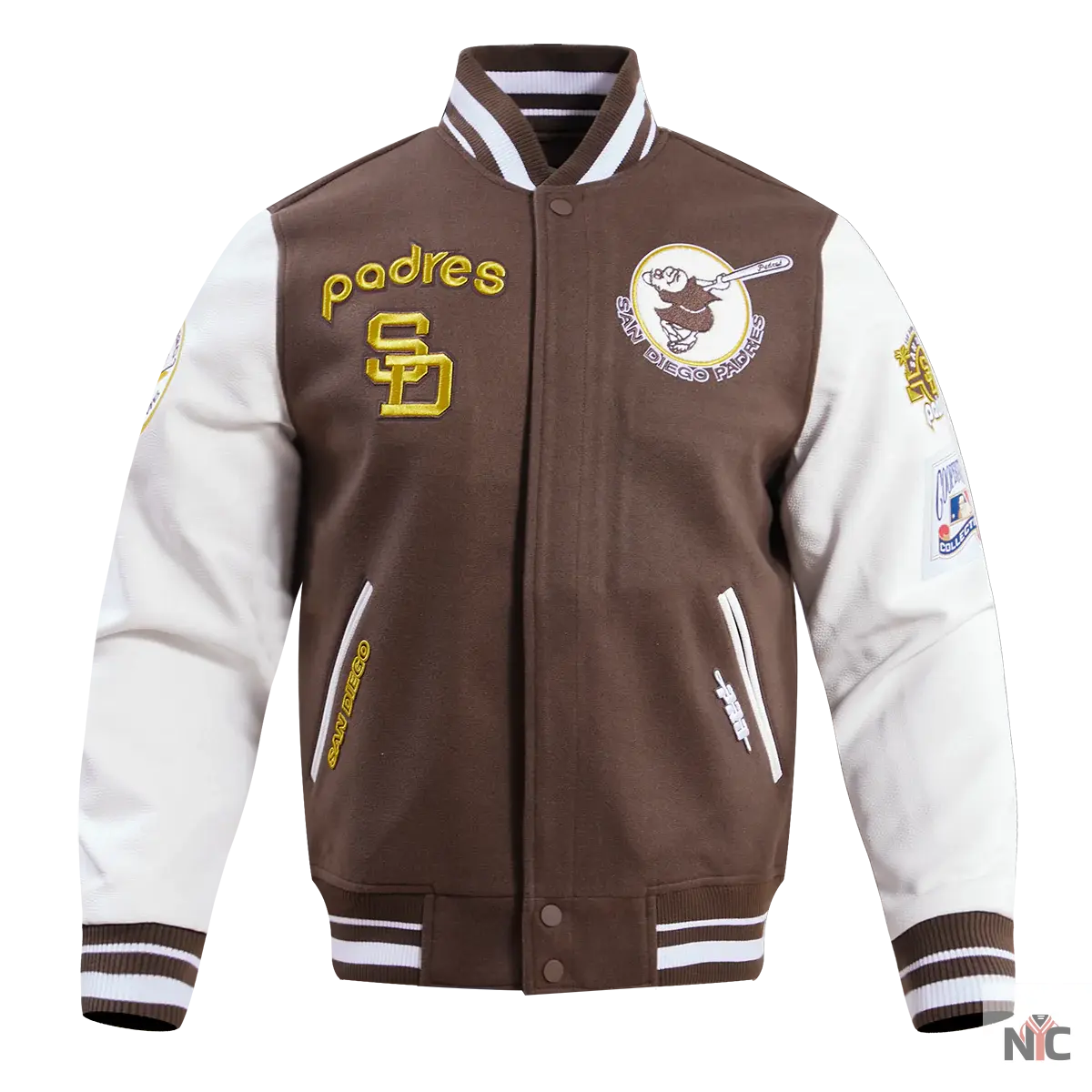 San Diego Padres Retro Classic Rib Wool Varsity Jacket NYC Jackets
