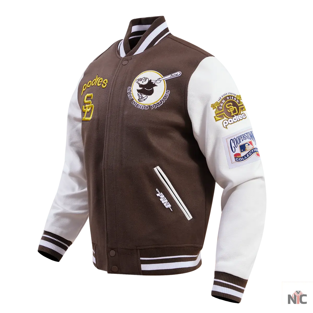 San Diego Padres Retro Classic Rib Wool Varsity Jacket NYC Jackets
