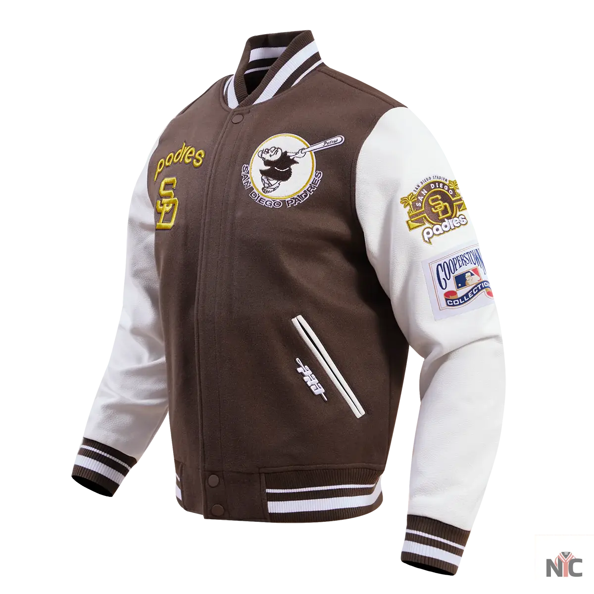 San Diego Padres Retro Classic Rib Wool Varsity Jacket NYC Jackets