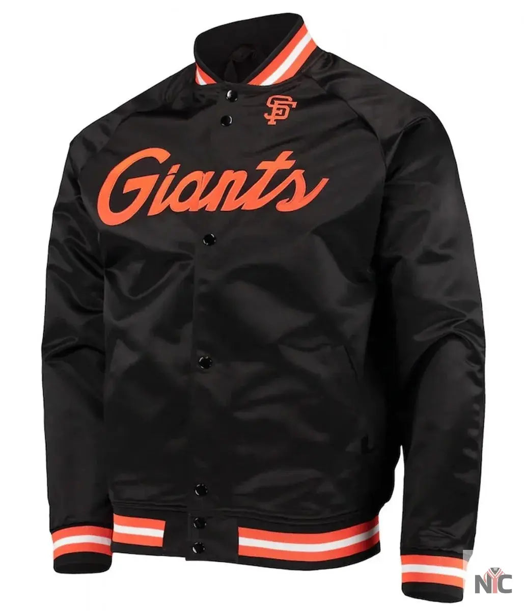 San Francisco Giants Full-Snap Satin Jacket NYC Jackets