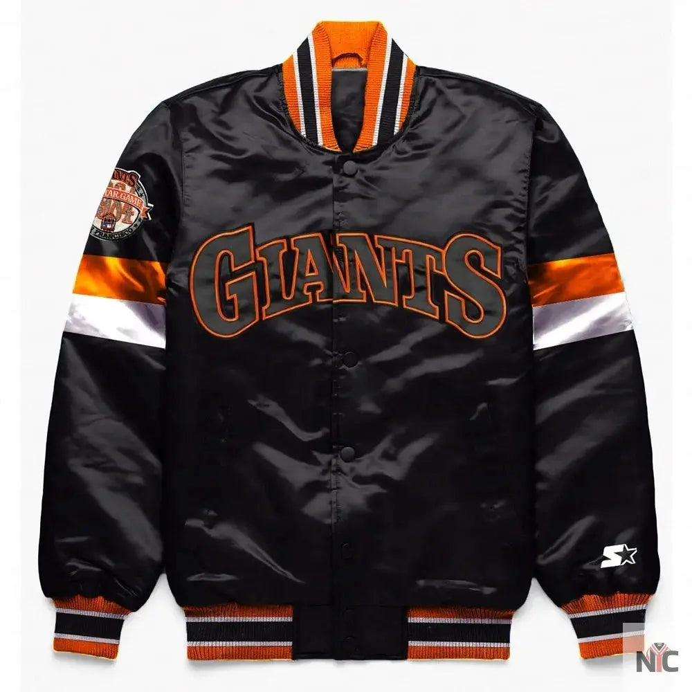 San Francisco Giants Home Game Varsity Satin Jacket NYC Jackets