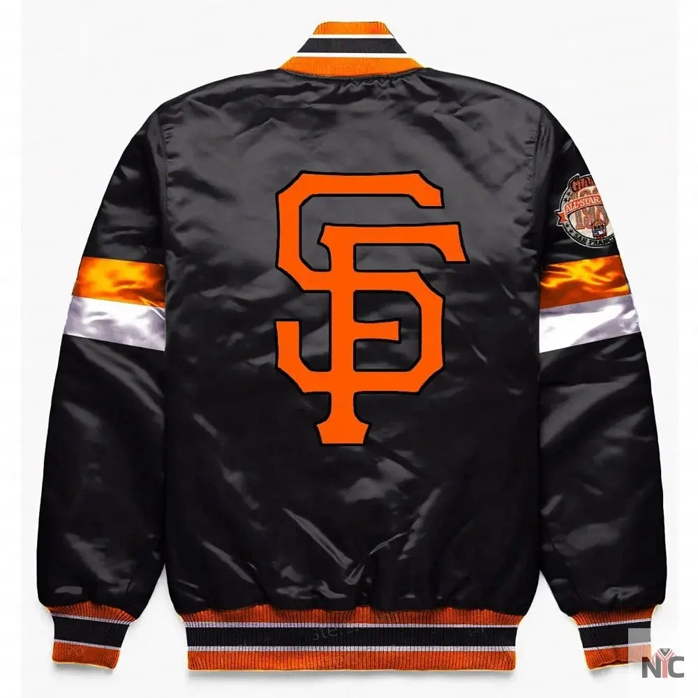 San Francisco Giants Home Game Varsity Satin Jacket NYC Jackets