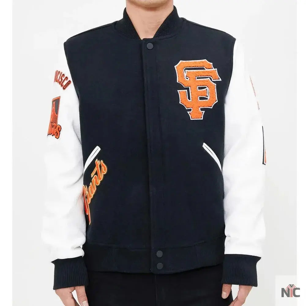 San Francisco Giants Letterman Full-Zip Jacket NYC Jackets
