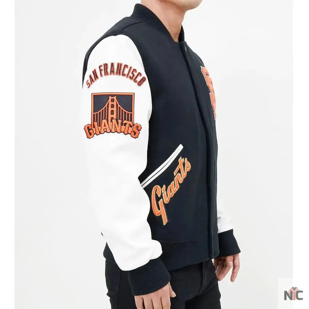 San Francisco Giants Letterman Full-Zip Jacket NYC Jackets