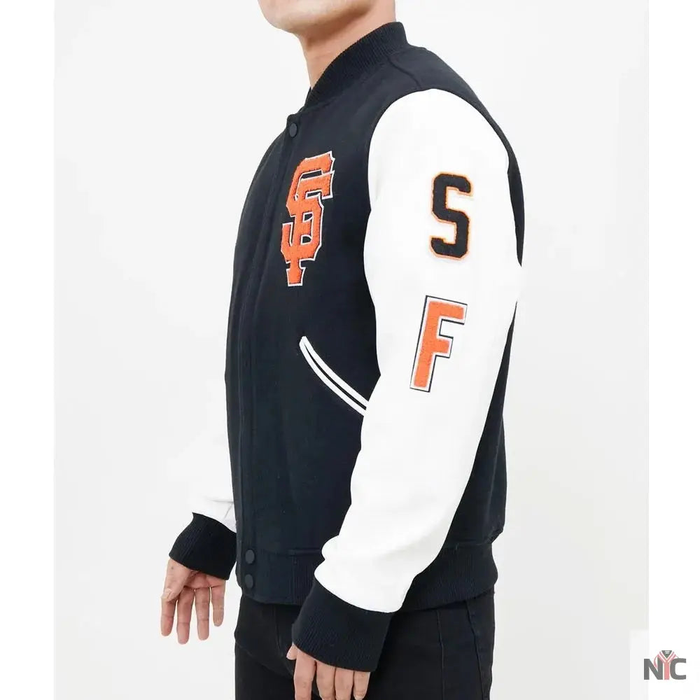 San Francisco Giants Letterman Full-Zip Jacket NYC Jackets