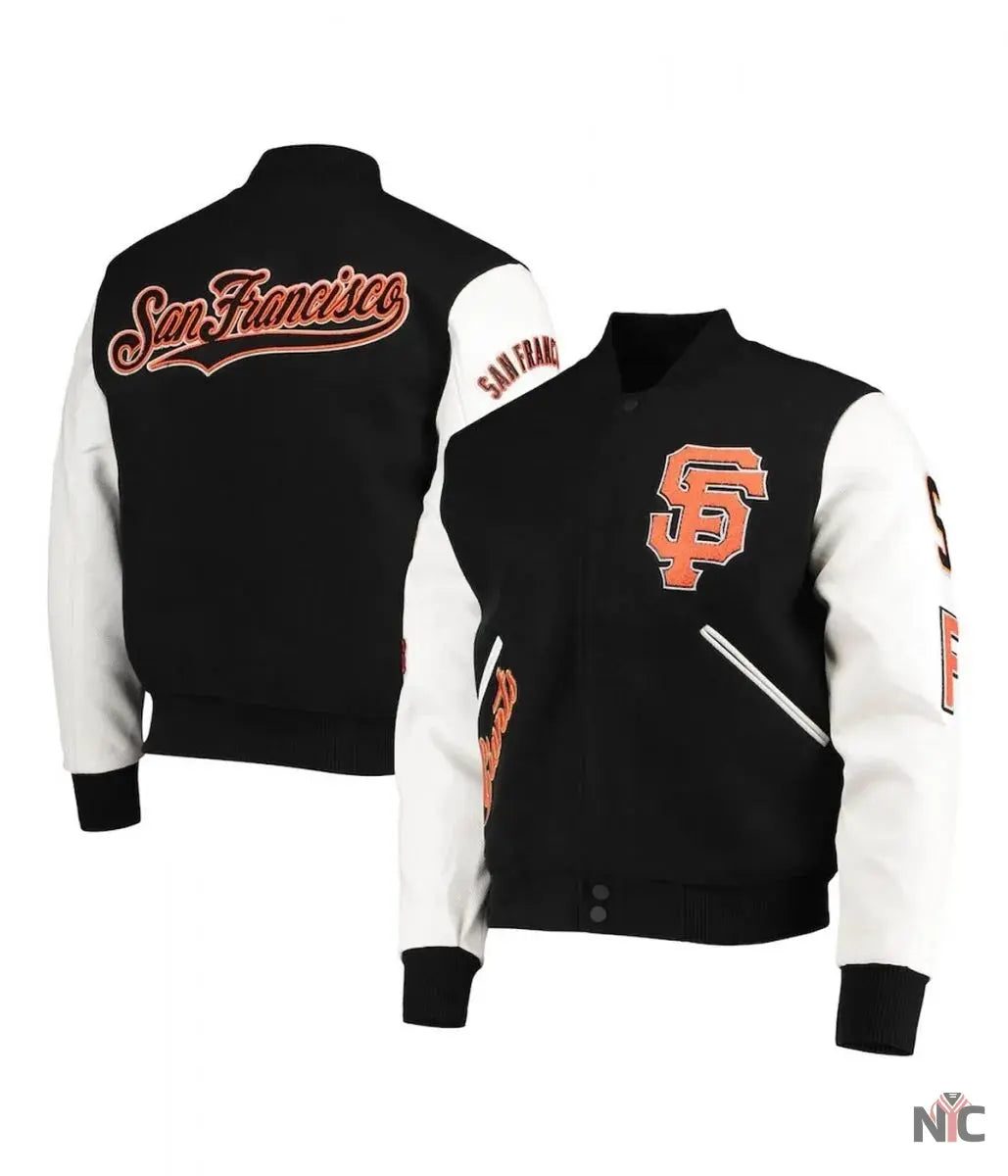 San Francisco Giants Letterman Full-Zip Jacket NYC Jackets