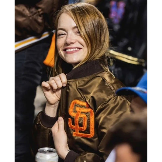 San Diego Padres Emma Stone Bomber Jacket